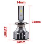 Auto si Moto - Electrice auto - Iluminare si semnalizare - Becuri auto - Set 2 LED-Uri Auto Techstar® V8, H7, 120W, 12-24V, 15000 Lumeni, 6000K, Unghi Fascicul 360°, CSP 3570, Canbus, Radiator - Infinity.ro