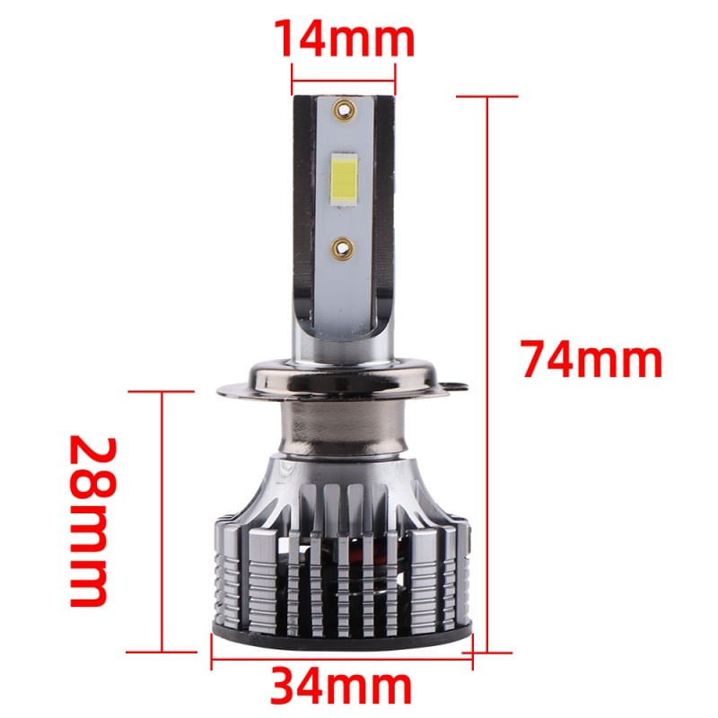 Auto si Moto - Electrice auto - Iluminare si semnalizare - Becuri auto - Set 2 LED-Uri Auto Techstar® V8, H7, 120W, 12-24V, 15000 Lumeni, 6000K, Unghi Fascicul 360°, CSP 3570, Canbus, Radiator - Infinity.ro