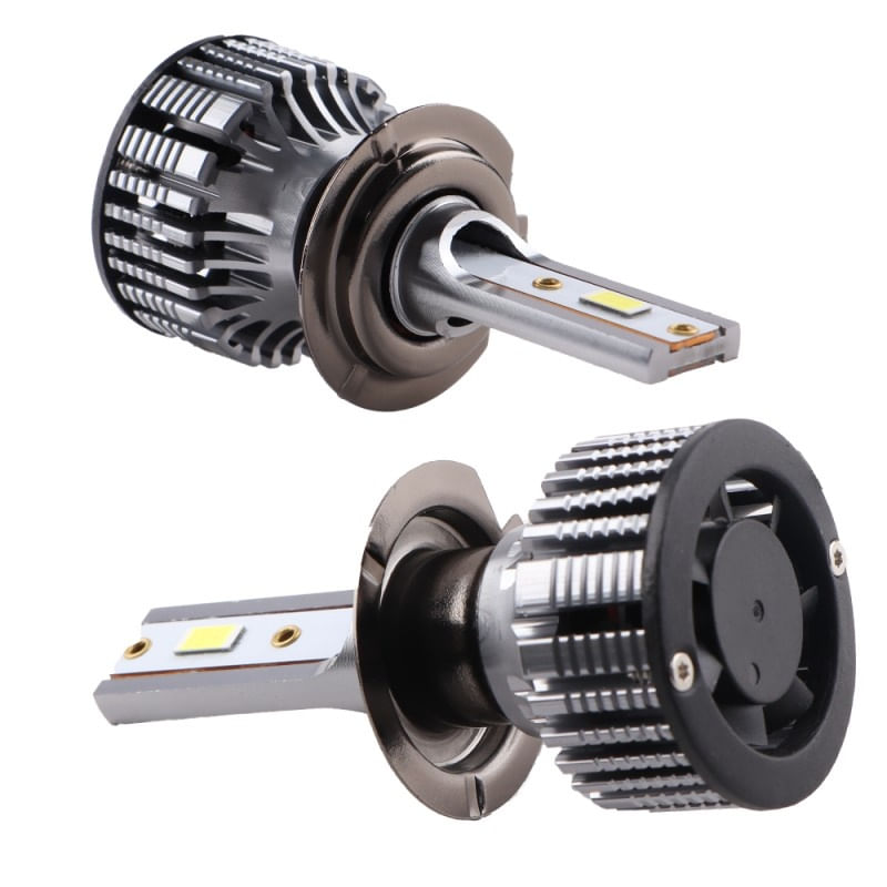 Auto si Moto - Electrice auto - Iluminare si semnalizare - Becuri auto - Set 2 LED-Uri Auto Techstar® V8, H7, 120W, 12-24V, 15000 Lumeni, 6000K, Unghi Fascicul 360°, CSP 3570, Canbus, Radiator - Infinity.ro