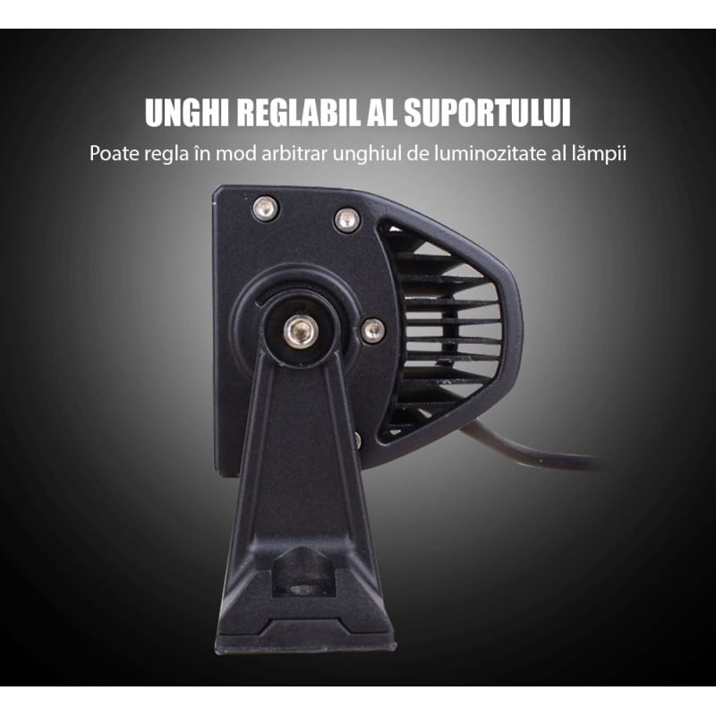 Casa si Gradina - Corpuri si surse de iluminat - Iluminat comercial si industrial - Proiectoare si lampi de lucru - Bara proiectoare LED Auto Offroad Techstar® PNB2, 72W, 12V-24V, 6000 K, 5280 Lumeni, IP 67, 36 cm, Flood Beam 60° cu - Infinity.ro