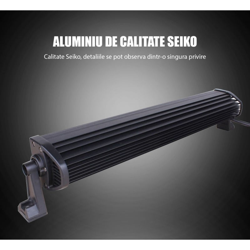Casa si Gradina - Corpuri si surse de iluminat - Iluminat comercial si industrial - Proiectoare si lampi de lucru - Bara proiectoare LED Auto Offroad Techstar® PNB2, 72W, 12V-24V, 6000 K, 5280 Lumeni, IP 67, 36 cm, Flood Beam 60° cu - Infinity.ro