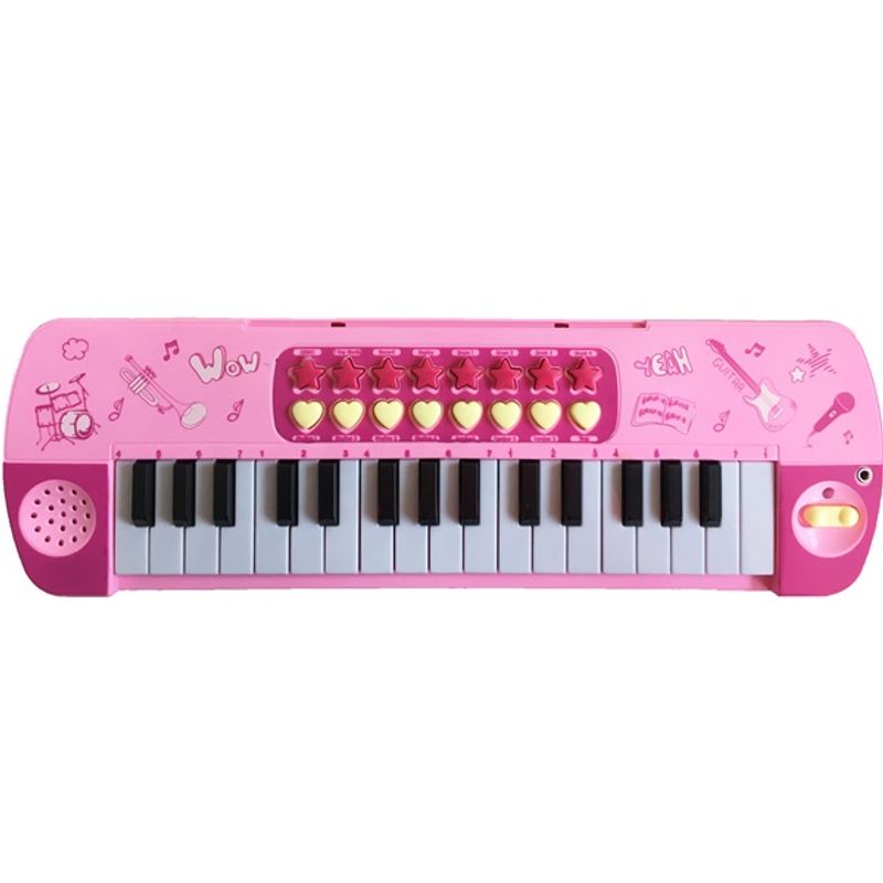 Jucarii, Copii si Bebe - Jucarii si jocuri - Jucarii de rol - Instrumente muzicale de jucarie - Orga electronica little musician cu microfon, roz - Infinity.ro