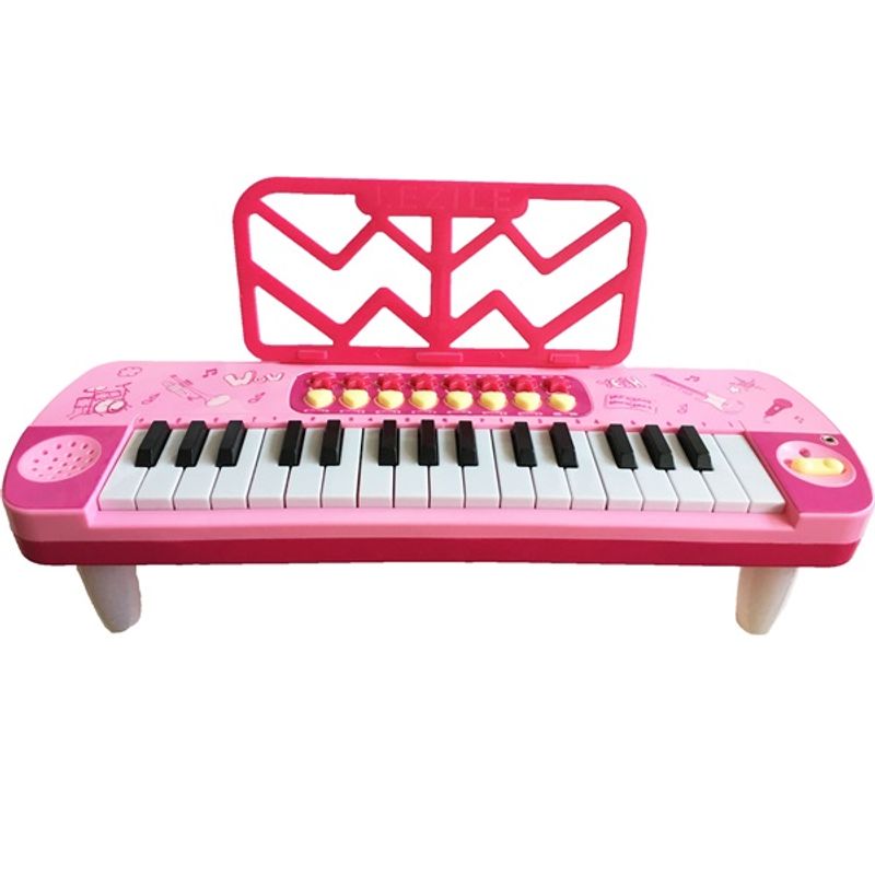 Jucarii, Copii si Bebe - Jucarii si jocuri - Jucarii de rol - Instrumente muzicale de jucarie - Orga electronica little musician cu microfon, roz - Infinity.ro