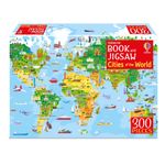 Jucarii, Copii si Bebe - Jucarii si jocuri - Jocuri si puzzle - Puzzle - Set Puzzle 300 piese si Carte - Cities of the World - Infinity.ro