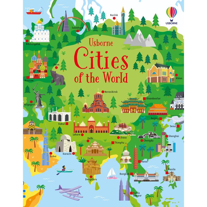 Jucarii, Copii si Bebe - Jucarii si jocuri - Jocuri si puzzle - Puzzle - Set Puzzle 300 piese si Carte - Cities of the World - Infinity.ro