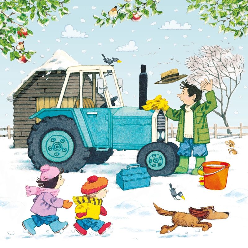 Jucarii, Copii si Bebe - Jucarii si jocuri - Jocuri si puzzle - Puzzle - Set 3 Puzzle + Carte - Poppy and Sam's Book and 3 Jigsaws: Tractors Usborne - Infinity.ro