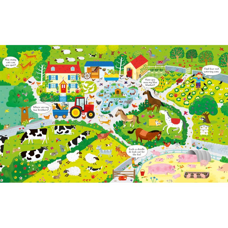 Jucarii, Copii si Bebe - Jucarii si jocuri - Jocuri si puzzle - Puzzle - Set Puzzle si Carte - On the Farm Usborne Books - Infinity.ro