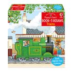 Jucarii, Copii si Bebe - Jucarii si jocuri - Jocuri si puzzle - Puzzle - Set 3 Puzzle + Carte - Poppy and Sam's Book and 3 Jigsaws: Trains Usborne - Infinity.ro