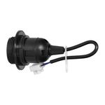 Casa si Gradina - Corpuri si surse de iluminat - Accesorii corpuri de iluminat - Dulie bec E27 Virone LH/E27-27/B/PZ, cu flansa, cablu si bloc terminal, neagra - Infinity.ro