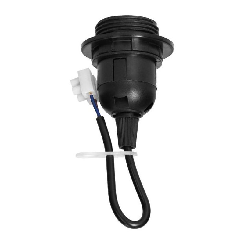Casa si Gradina - Corpuri si surse de iluminat - Accesorii corpuri de iluminat - Dulie bec E27 Virone LH/E27-27/B/PZ, cu flansa, cablu si bloc terminal, neagra - Infinity.ro