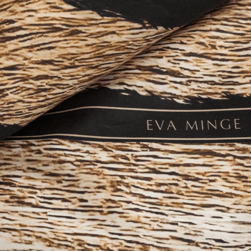 Casa si Gradina - Textile si covoare - Lenjerii de pat - Seturi de lenjerie - Set lenjerie EWA MINGE din bumbac, cu design tip blana animale,1 husa plapuma + 2 fete perna, 220 x 200 cm, multicolor - Infinity.ro