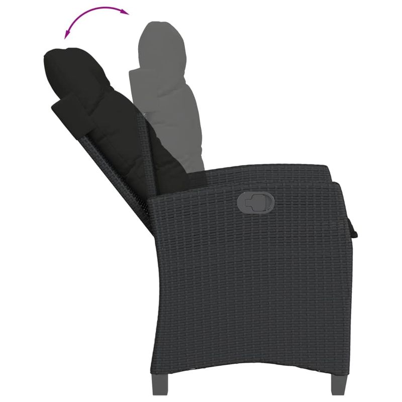 Casa si Gradina - Gradina si terasa - Mobilier exterior - Seturi mobila gradina - Set mobilier de gradina cu perne, 5 piese, negru, poliratan - Infinity.ro