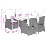 Casa si Gradina - Gradina si terasa - Mobilier exterior - Seturi mobila gradina - Set mobilier de gradina cu perne, 5 piese, negru, poliratan - Infinity.ro
