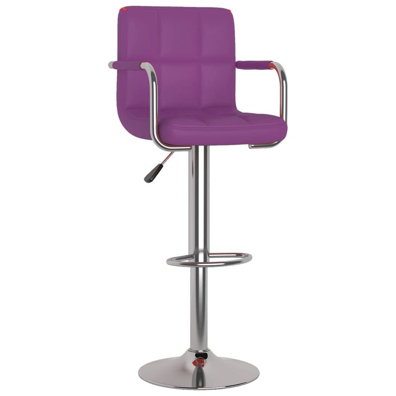 Casa si Gradina - Mobilier - Scaune si fotolii - Scaune - Scaune de bar, 2 buc., violet, piele ecologica - Infinity.ro