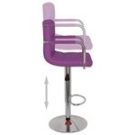 Casa si Gradina - Mobilier - Scaune si fotolii - Scaune - Scaune de bar, 2 buc., violet, piele ecologica - Infinity.ro