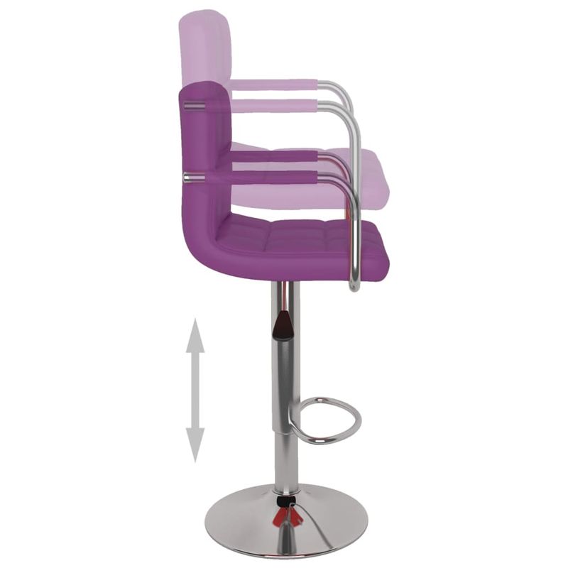 Casa si Gradina - Mobilier - Scaune si fotolii - Scaune - Scaune de bar, 2 buc., violet, piele ecologica - Infinity.ro