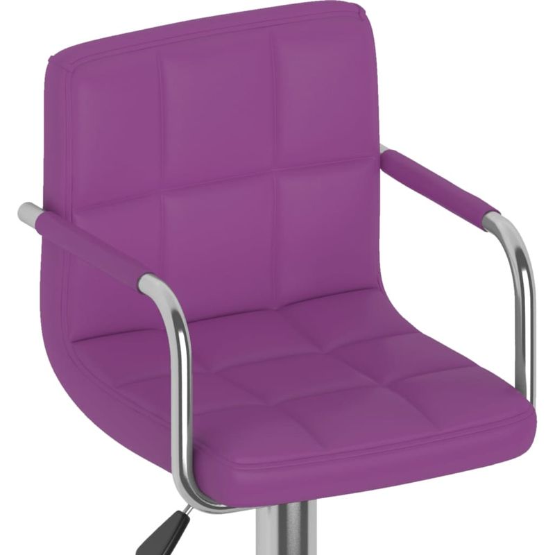 Casa si Gradina - Mobilier - Scaune si fotolii - Scaune - Scaune de bar, 2 buc., violet, piele ecologica - Infinity.ro
