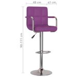 Casa si Gradina - Mobilier - Scaune si fotolii - Scaune - Scaune de bar, 2 buc., violet, piele ecologica - Infinity.ro