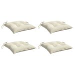 Casa si Gradina - Textile si covoare - Perne si pilote - Perne decorative - Perne de scaun, 4 buc., alb crem, 40x40x7 cm, textil oxford - Infinity.ro
