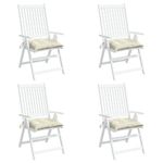 Casa si Gradina - Textile si covoare - Perne si pilote - Perne decorative - Perne de scaun, 4 buc., alb crem, 40x40x7 cm, textil oxford - Infinity.ro