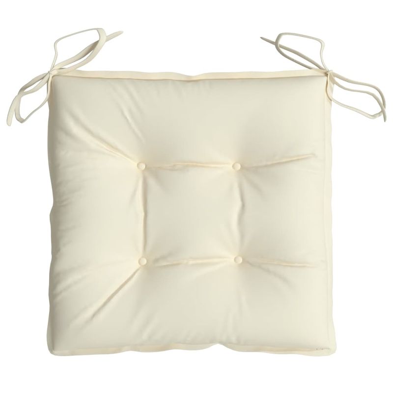 Casa si Gradina - Textile si covoare - Perne si pilote - Perne decorative - Perne de scaun, 4 buc., alb crem, 40x40x7 cm, textil oxford - Infinity.ro