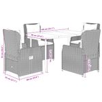 Casa si Gradina - Gradina si terasa - Mobilier exterior - Seturi mobila gradina - Set mobilier de gradina cu perne, 5 piese, bej, poliratan - Infinity.ro