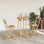 Casa si Gradina - Gradina si terasa - Mobilier exterior - Seturi mobila gradina - Set bar de exterior 3 piese pliabil din bambus, formă pătrat - Infinity.ro