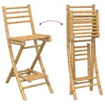 Casa si Gradina - Gradina si terasa - Mobilier exterior - Seturi mobila gradina - Set bar de exterior 3 piese pliabil din bambus, formă pătrat - Infinity.ro