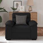 Casa si Gradina - Mobilier - Canapele si coltare - Canapele - Canapea Scaun Negru 60 cm Tesatura - Infinity.ro