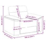 Casa si Gradina - Mobilier - Canapele si coltare - Canapele - Canapea Scaun Negru 60 cm Tesatura - Infinity.ro