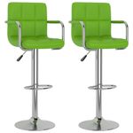Casa si Gradina - Mobilier - Scaune si fotolii - Scaune - Scaune de bar, 2 buc., verde, piele ecologica - Infinity.ro