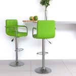 Casa si Gradina - Mobilier - Scaune si fotolii - Scaune - Scaune de bar, 2 buc., verde, piele ecologica - Infinity.ro