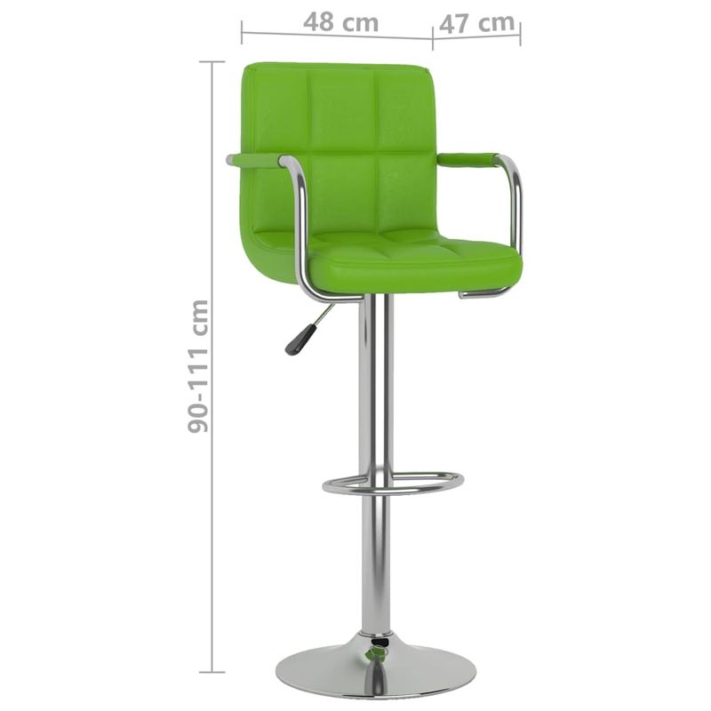 Casa si Gradina - Mobilier - Scaune si fotolii - Scaune - Scaune de bar, 2 buc., verde, piele ecologica - Infinity.ro
