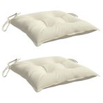 Casa si Gradina - Textile si covoare - Perne si pilote - Perne decorative - Perne de scaun, 2 buc., alb crem, 40x40x7 cm, textil oxford - Infinity.ro