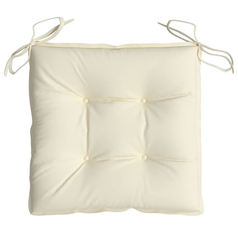 Casa si Gradina - Textile si covoare - Perne si pilote - Perne decorative - Perne de scaun, 2 buc., alb crem, 40x40x7 cm, textil oxford - Infinity.ro