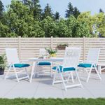 Casa si Gradina - Textile si covoare - Perne si pilote - Perne decorative - Perne de scaun 4 buc. albastru deschis 40x40x7 cm textil oxford - Infinity.ro