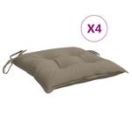Casa si Gradina - Textile si covoare - Perne si pilote - Perne decorative - Perne de scaun, 4 buc., gri taupe, 40x40x7 cm, textil oxford - Infinity.ro