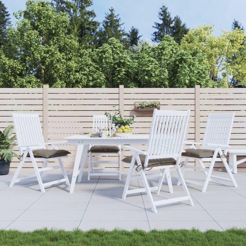 Casa si Gradina - Textile si covoare - Perne si pilote - Perne decorative - Perne de scaun, 4 buc., gri taupe, 40x40x7 cm, textil oxford - Infinity.ro