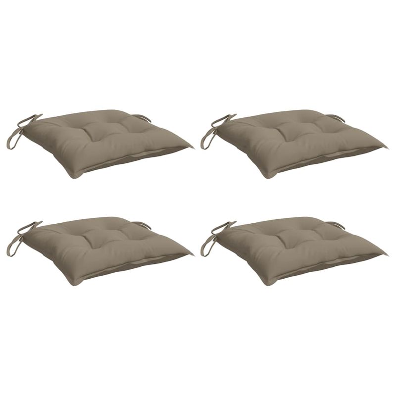 Casa si Gradina - Textile si covoare - Perne si pilote - Perne decorative - Perne de scaun, 4 buc., gri taupe, 40x40x7 cm, textil oxford - Infinity.ro
