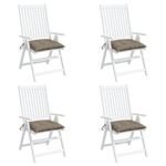Casa si Gradina - Textile si covoare - Perne si pilote - Perne decorative - Perne de scaun, 4 buc., gri taupe, 40x40x7 cm, textil oxford - Infinity.ro
