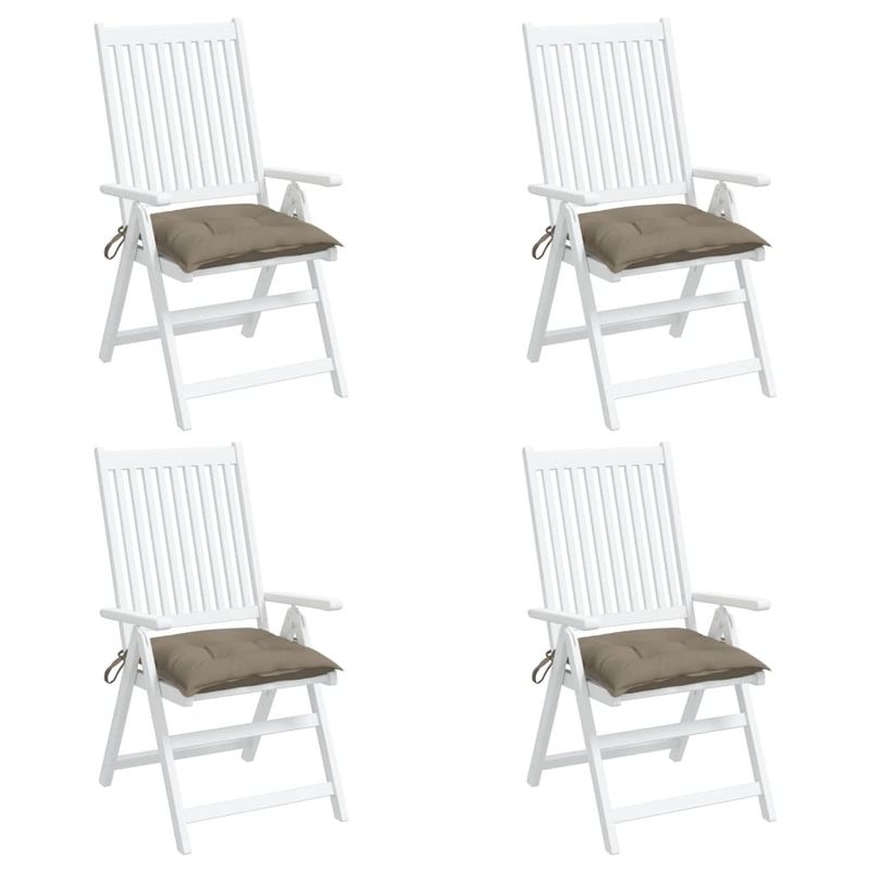 Casa si Gradina - Textile si covoare - Perne si pilote - Perne decorative - Perne de scaun, 4 buc., gri taupe, 40x40x7 cm, textil oxford - Infinity.ro
