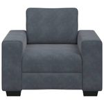 Casa si Gradina - Mobilier - Canapele si coltare - Canapele - Canapea scaun gri inchis 60 cm catifea - Infinity.ro