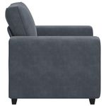 Casa si Gradina - Mobilier - Canapele si coltare - Canapele - Canapea scaun gri inchis 60 cm catifea - Infinity.ro