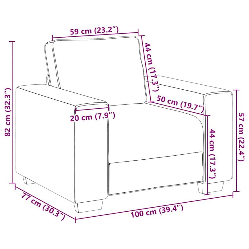 Casa si Gradina - Mobilier - Canapele si coltare - Canapele - Canapea scaun gri inchis 60 cm catifea - Infinity.ro