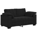 Casa si Gradina - Mobilier - Canapele si coltare - Canapele - Canapea loveseat neagra 120 cm catifea - Infinity.ro