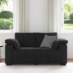 Casa si Gradina - Mobilier - Canapele si coltare - Canapele - Canapea loveseat neagra 120 cm catifea - Infinity.ro