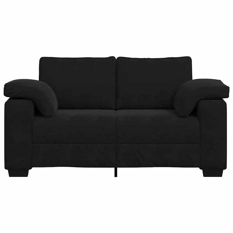 Casa si Gradina - Mobilier - Canapele si coltare - Canapele - Canapea loveseat neagra 120 cm catifea - Infinity.ro