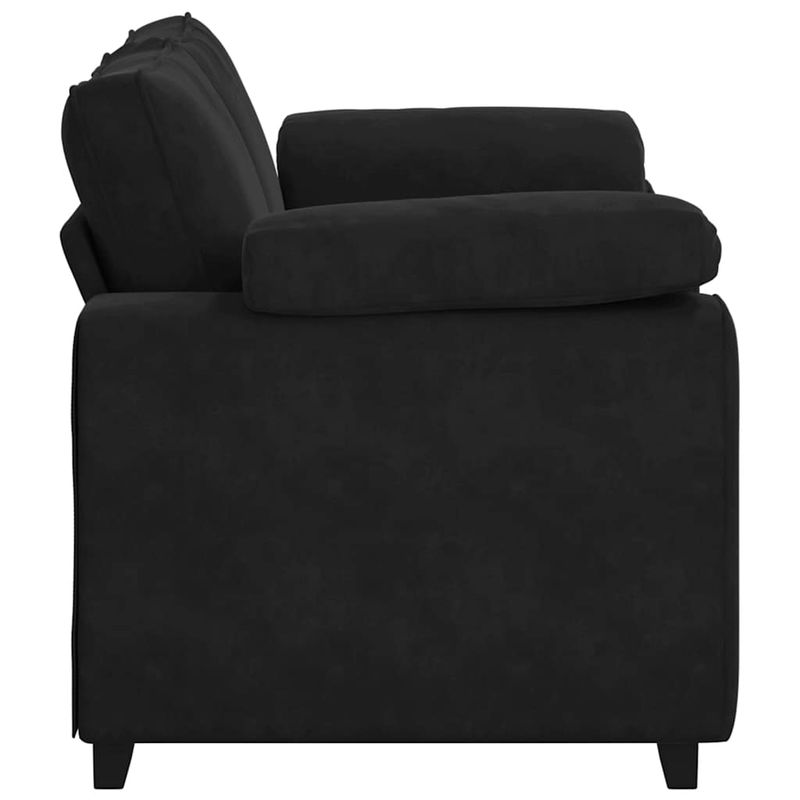 Casa si Gradina - Mobilier - Canapele si coltare - Canapele - Canapea loveseat neagra 120 cm catifea - Infinity.ro