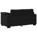 Casa si Gradina - Mobilier - Canapele si coltare - Canapele - Canapea loveseat neagra 120 cm catifea - Infinity.ro