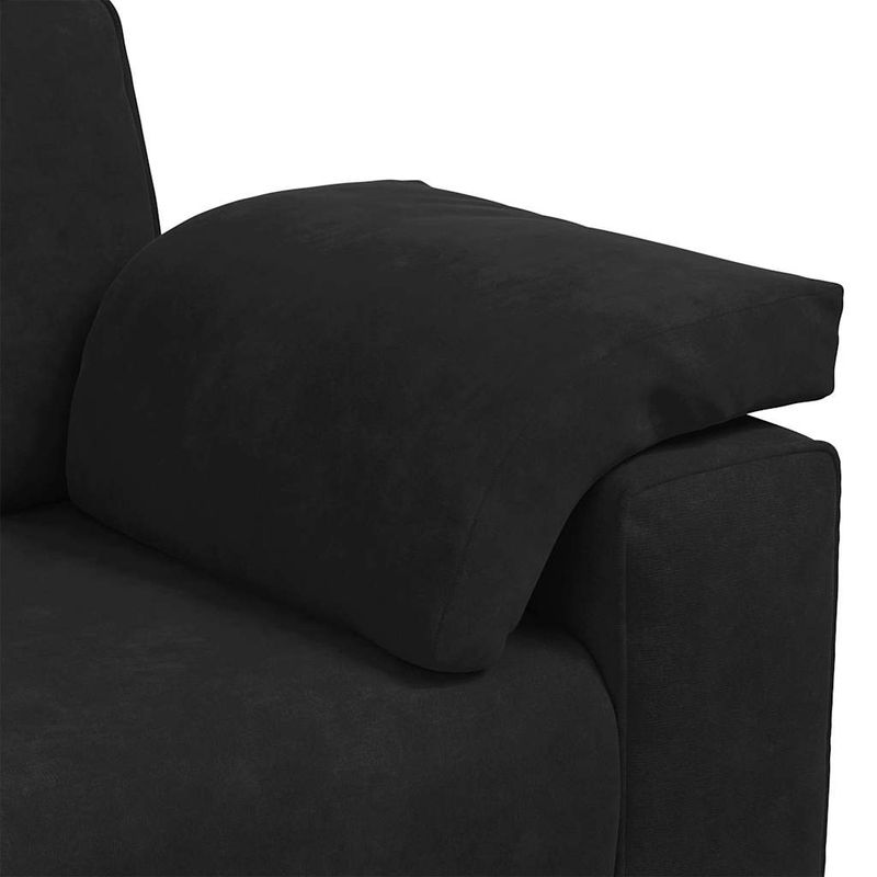 Casa si Gradina - Mobilier - Canapele si coltare - Canapele - Canapea loveseat neagra 120 cm catifea - Infinity.ro